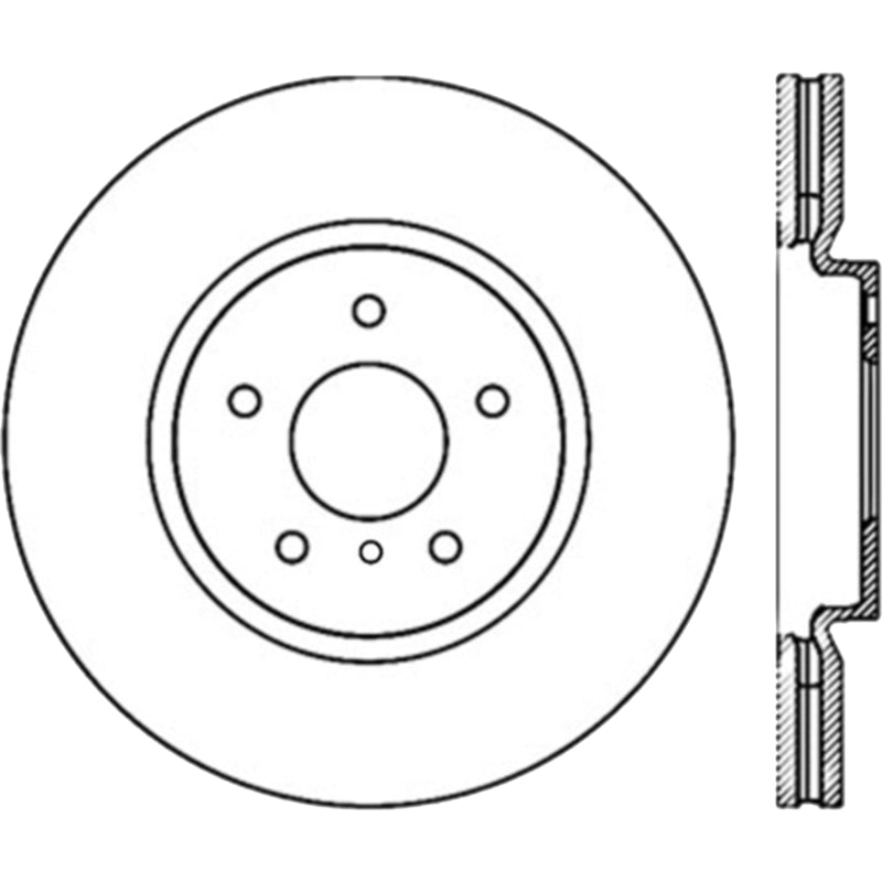 StopTech Power Slot 09 Nissan 370z / 08-09 Infiniti G37 Slotted Front Right CRYO Rotor