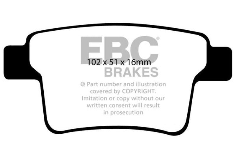 
                      
                        EBC 04-07 Ford Five Hundred 3.0 Yellowstuff Rear Brake Pads
                      
                    