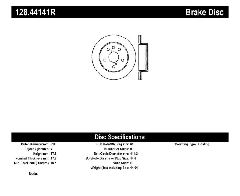 
                      
                        StopTech 06-09 Lexus IS350 / 07-11 GS350 2WD Drilled Right Rear Rotor
                      
                    