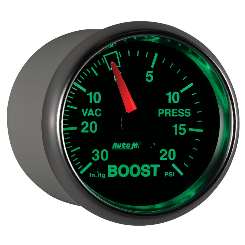 
                      
                        Autometer GS 52mm 30 in Hg/20 psi Mechanical Vacuum/Boost Gauge
                      
                    