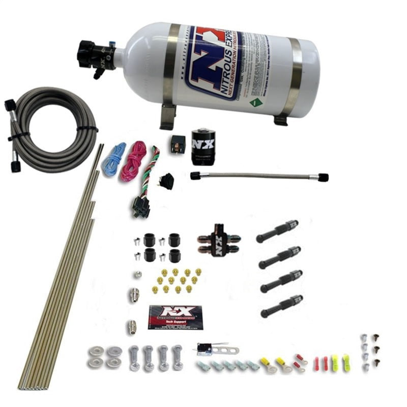 Nitrous Express Dry Direct Port Nitrous Kit 4 Zyl. mit 10lb-Flasche