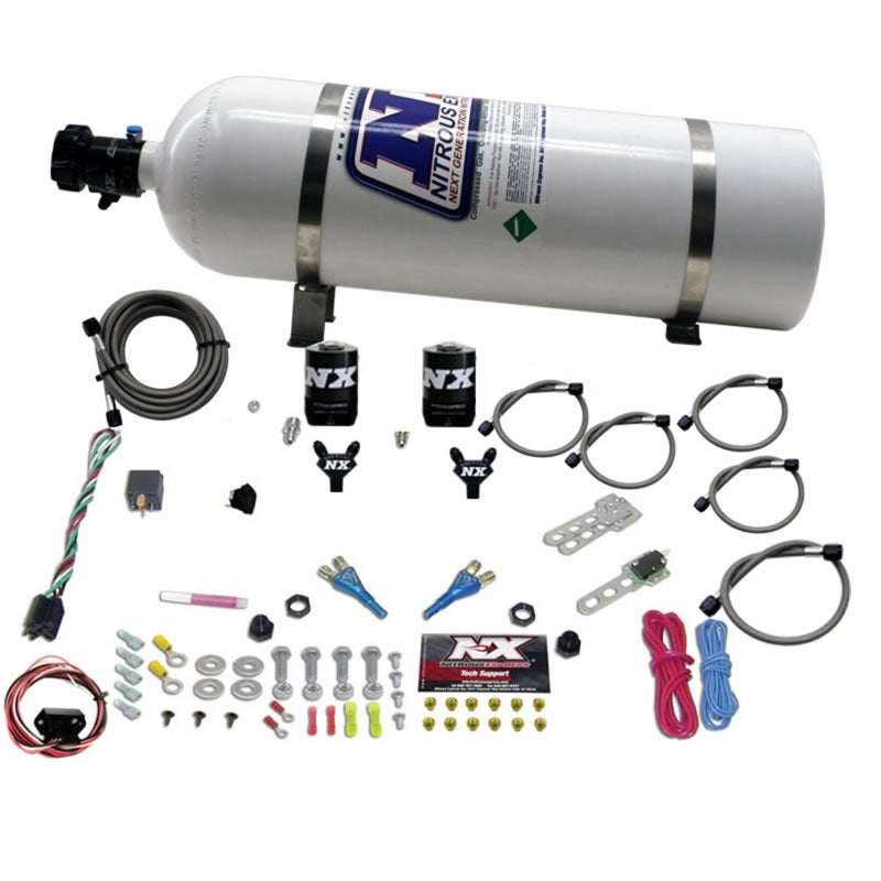 Nitrous Express 03-18 Nissan 350Z/370Z Doppeldüse (35-150 PS) mit 15lb-Flasche