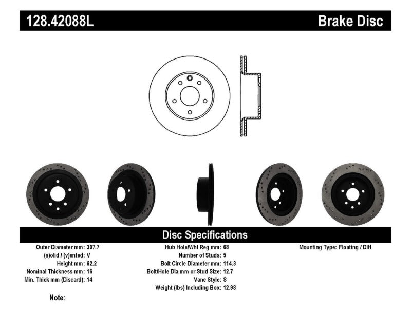 
                      
                        StopTech 08-09 Infiniti EX35 / 05-08 G35 / 09 G37 / 06-09 M35/M45 Drilled Left Rear Rotor
                      
                    