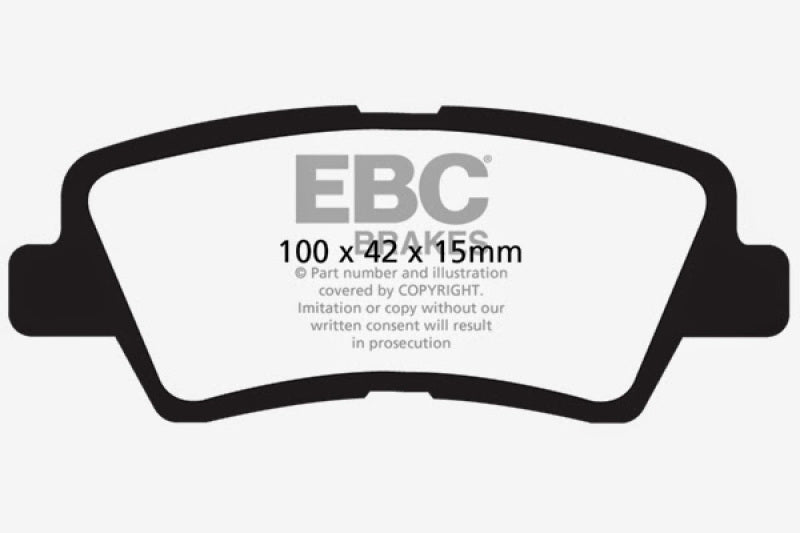 EBC 12 Hyundai Elantra 1.8 Yellowstuff Rear Brake Pads