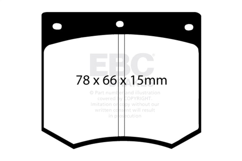 EBC 75-86 Ac 3000 3.0 Redstuff Front Brake Pads