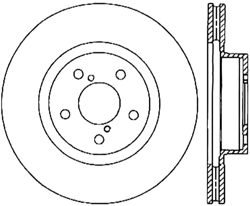 StopTech Power Slot 05-08 LGT Front Right CRYO Slotted Front Right Rotor