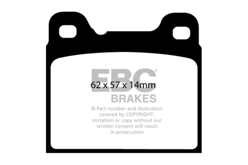 EBC 91-93 Volvo 740 2.3 (ABS) (Girling) Redstuff Rear Brake Pads