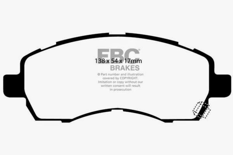 EBC 97-98 Subaru Impreza 1.8 Greenstuff Front Brake Pads