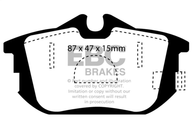 EBC 99-04 Volvo S40 1.9 Turbo T4 (200 BHP) Yellowstuff Rear Brake Pads