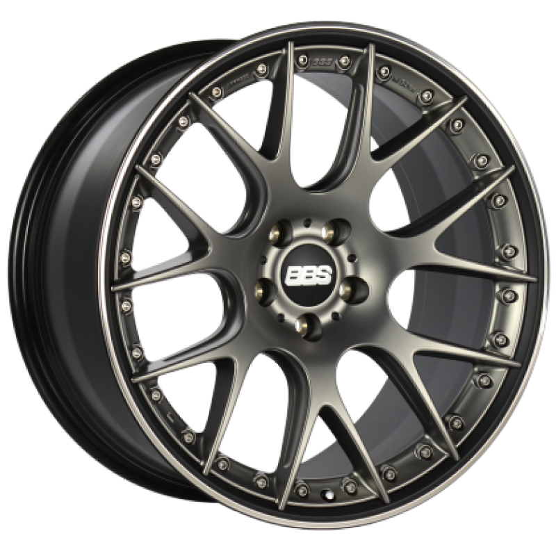 BBS CH-RII 22x9.5 5x120 ET33 Satin Platinum Center Black Lip SS Rim Prot Wheel -82mm PFS Req