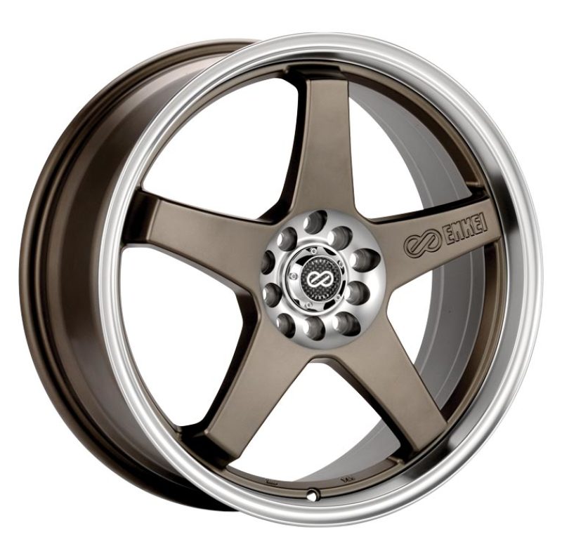 Enkei EV5 17x7 5x100/114.3 38mm Offset 72.6 Bolzendurchmesser Mattbronze mit bearbeiteter Felge