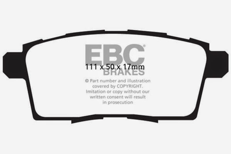 
                      
                        EBC 06-08 Ford Edge 3.5 2WD Extra Duty Rear Brake Pads
                      
                    