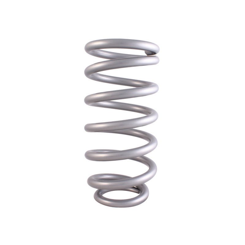 QA1 4-1/8in ID Tapered High Travel Spring - 10in Length x 500lbs/in - Silver Powder Coated