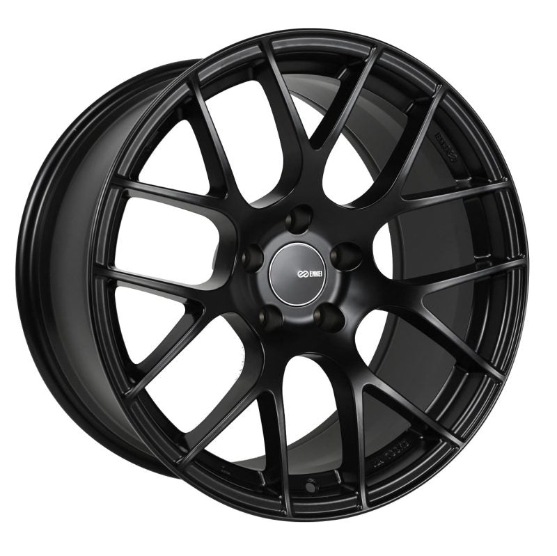 Enkei Raijin 18x9.5 35mm Offset 5x120 Bolt Pattern 72.6 Bore Diameter Matte Black Wheel