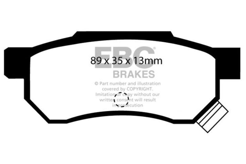 EBC 92-94 Acura Integra 1.7 Vtec Yellowstuff Rear Brake Pads