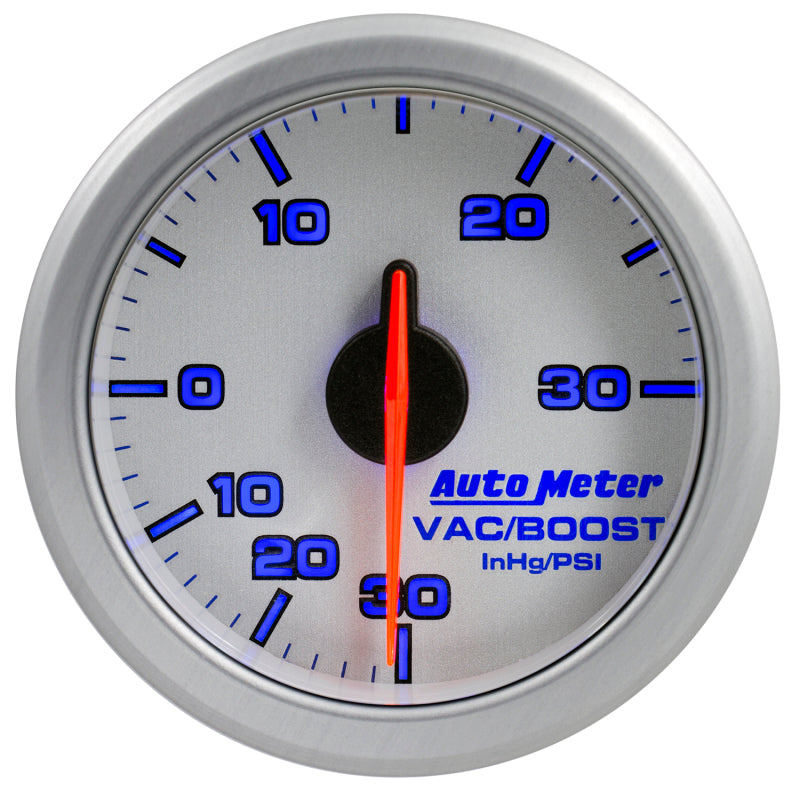 
                      
                        Autometer Airdrive 2-1/6in Boost/Vac Gauge 30in HG/30 PSI - Silver
                      
                    