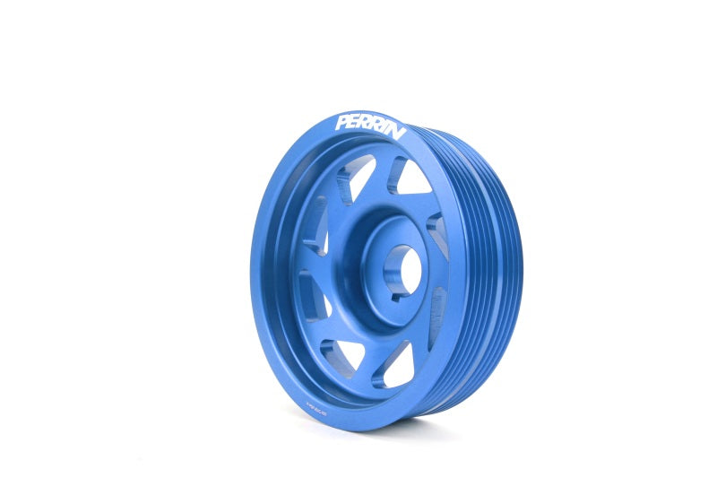 PERRIN 93-11 Subaru Impreza / 02-14 WRX / 04-21 STI EJ Kurbelwellenscheibe – Blau (mit Klimaanlage)