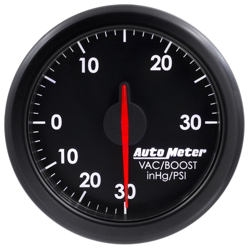 Autometer Airdrive 2-1/6in Boost/Vac Gauge 30in HG/30 PSI - Black