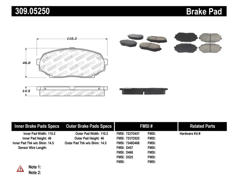 
                      
                        StopTech Performance 90-93 Mazda Miata Front Brake Pads D525
                      
                    