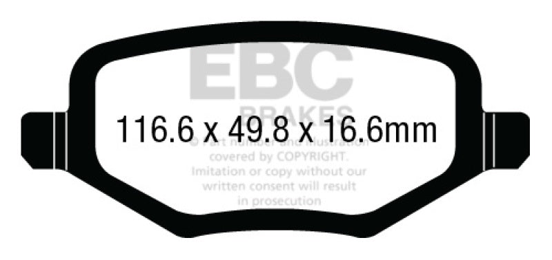 
                      
                        EBC 12+ Chrysler Town & Country 3.6 Greenstuff Rear Brake Pads
                      
                    