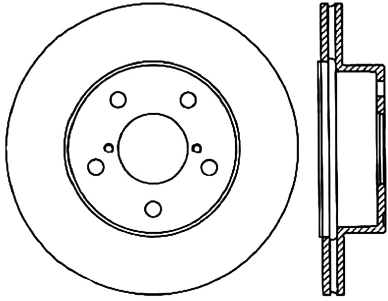 StopTech 05-07 Subaru Impreza WRX/STi Slotted & Drilled Left Rear Rotor