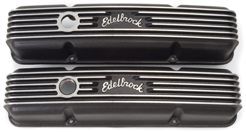 Edelbrock Ventildeckel Classic Series Chevrolet 1959-1986 262-400 CI V8 Schwarz