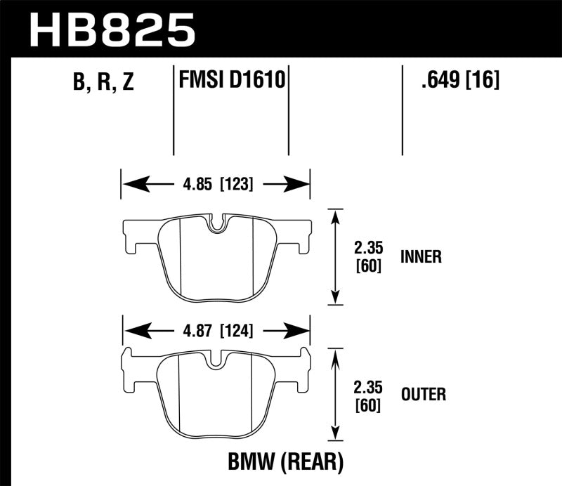 Hawk 13-15 BMW 335i/335i xDrive / 14-16 BMW 435i/435i xDrive Klocki hamulcowe tylne HPS 5.0