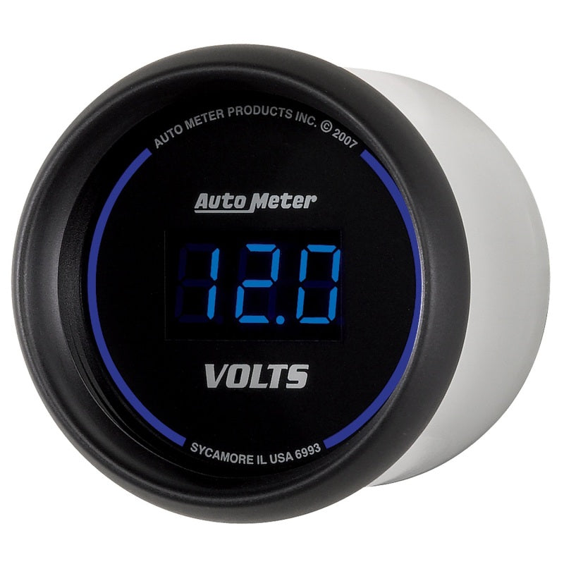 Autometer Cobalt Digital 52.4mm Black Voltmeter