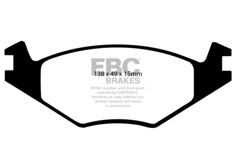 EBC 84-95 Volkswagen Golf 1.8 Yellowstuff Front Brake Pads