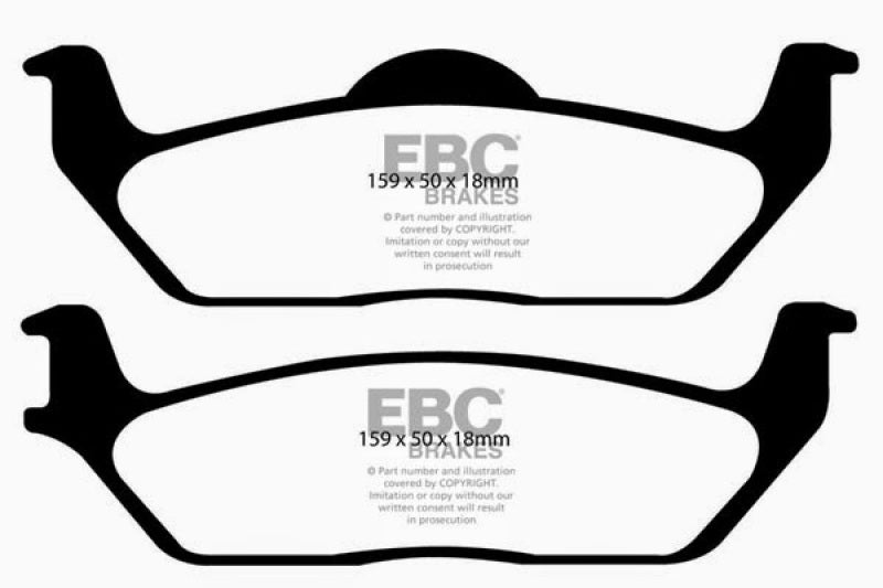 
                      
                        EBC 11 Ford F150 3.5 Twin Turbo (2WD) 6 Lug Yellowstuff Rear Brake Pads
                      
                    