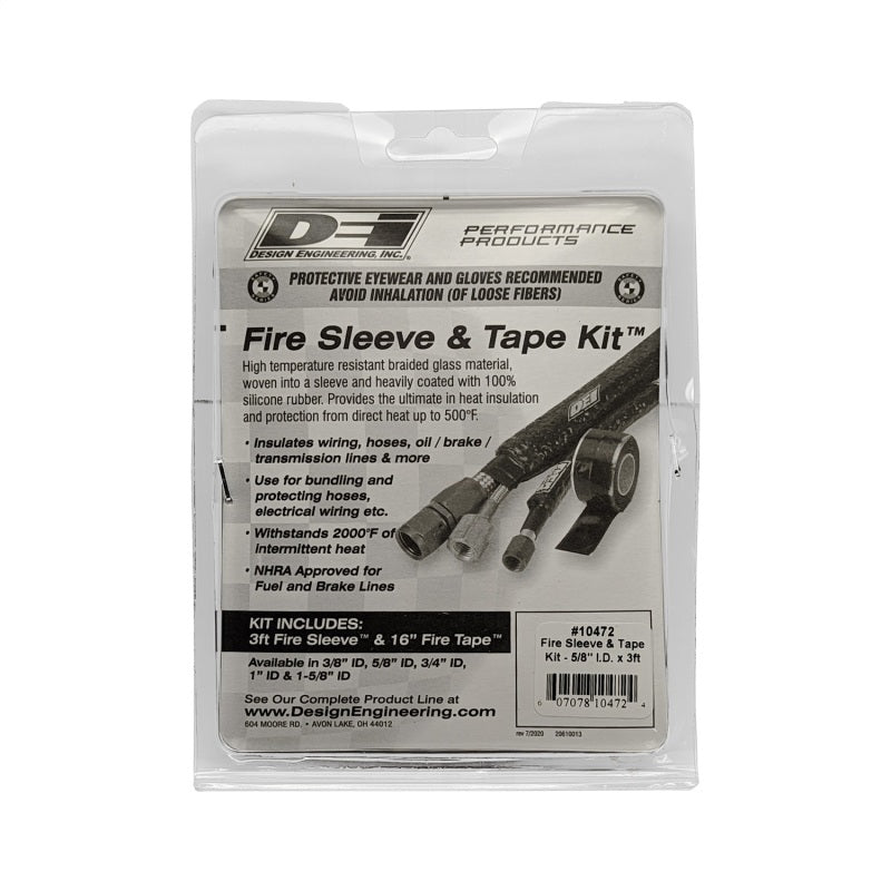 
                      
                        DEI Fire Sleeve and Tape Kit 5/8in I.D. x 3ft
                      
                    