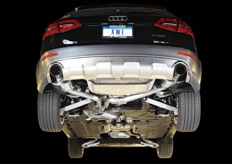 AWE Tuning Audi B8.5 All Road Touring Edition Exhaust - Dual Outlet Diamond Black Tips