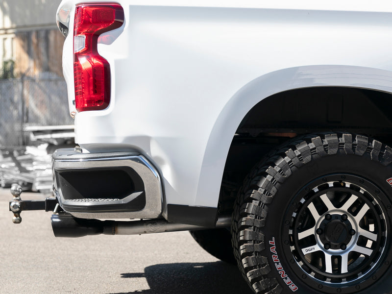 aFe Vulcan Series 3 cale-2,5 cala 304 SS układ wydechowy cat-back 2019 GM Silverado / Sierra 1500 V8-5.3L z czarnymi końcówkami