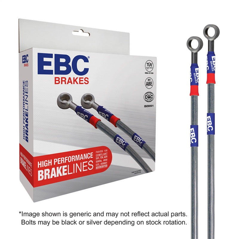 EBC 94-99 Dodge Ram 1500 (4WD) 3.9L (w/4 Wheel ABS) Stainless Steel Brake Line Kit