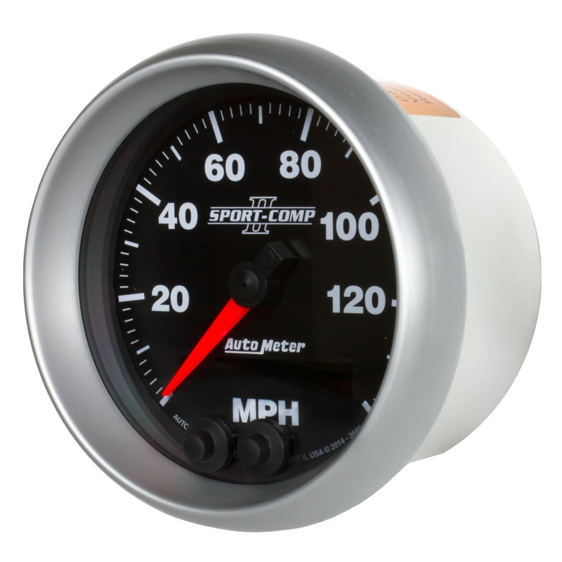 
                      
                        Autometer Sport-Comp II 3-3/8in 0-140MPH In-Dash Electronic GPS Programmable Speedometer
                      
                    