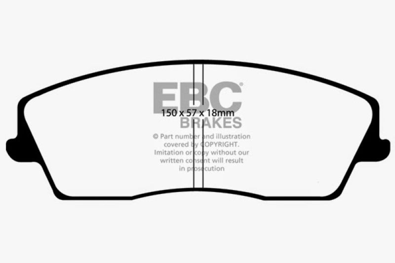 EBC 05-09 Chrysler 300 2.7 Redstuff Front Brake Pads