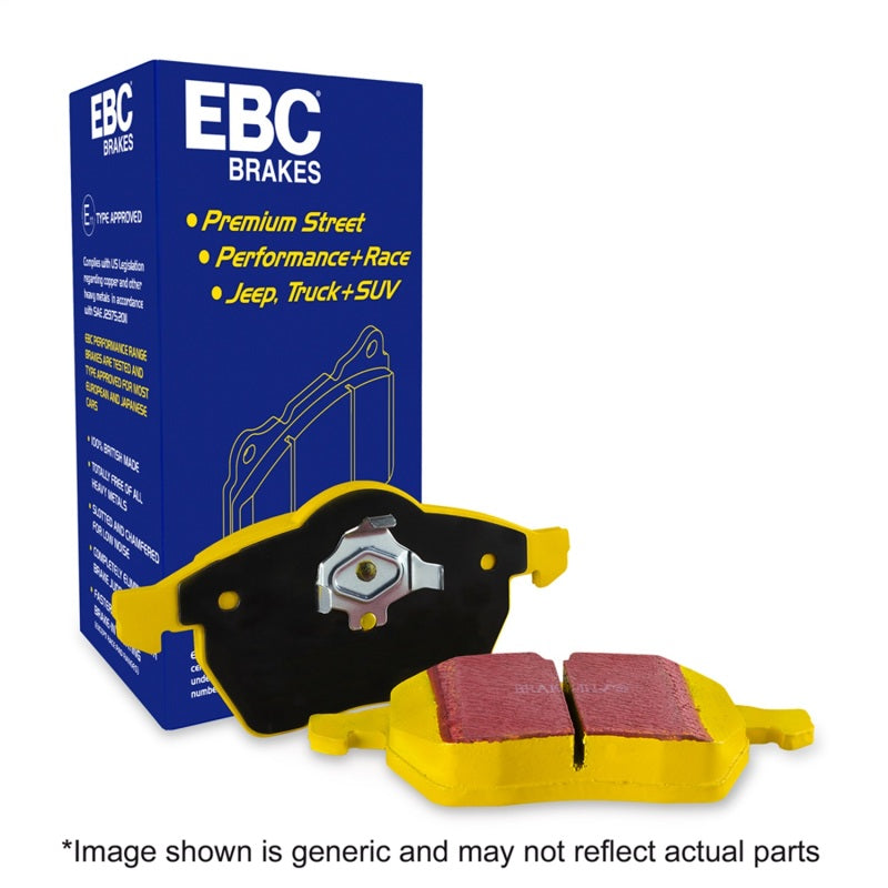 
                      
                        EBC 08-11 Nissan GT-R (R35) 3.8 Twin Turbo (Cast Iron Rotors) Yellowstuff Front Brake Pads
                      
                    