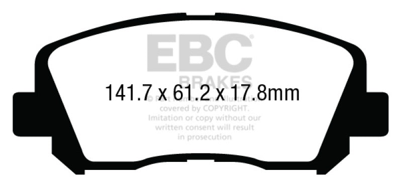 
                      
                        EBC 15+ Chrysler 200 2.4 Yellowstuff Front Brake Pads
                      
                    