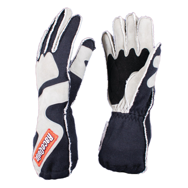 RaceQuip SFI-5 Gray/Black 2XL Outseam w/ Closure Glove