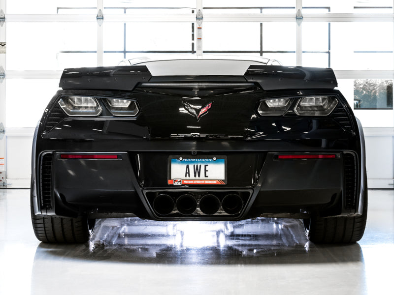 AWE Tuning 14-19 Chevy Corvette C7 Z06/ZR1 Touring Edition Axle-Back Exhaust w/Black Tips