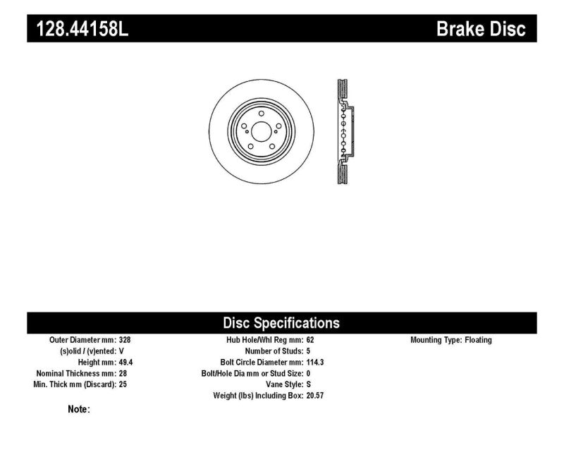 
                      
                        StopTech Drilled Sport Brake Rotor
                      
                    