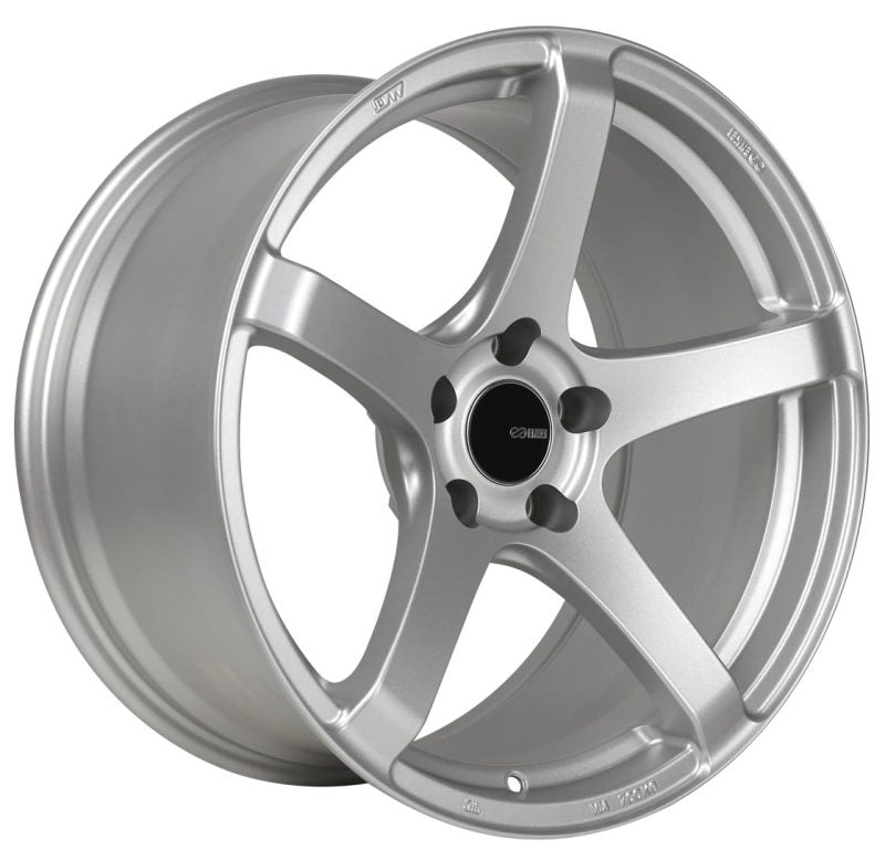 Enkei Kojin 18x8 42mm Offset 5x120 Bolt Pattern 72.6mm Bore Dia Silver Wheel