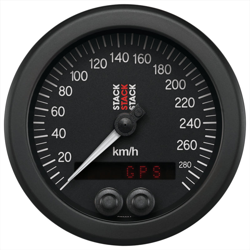 Autometer Stack Instruments 88mm 0-290 KM/H GPS Speedometer - Black