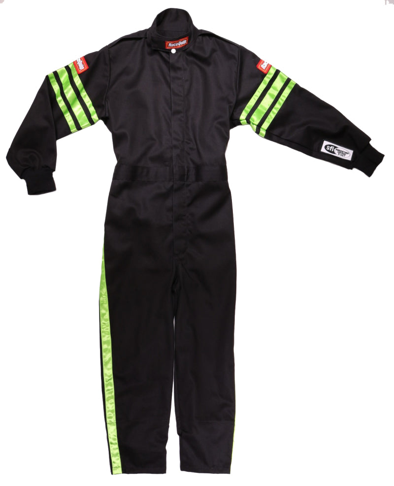 RaceQuip Green Trim SFI-1 JR. Suit - KXSM