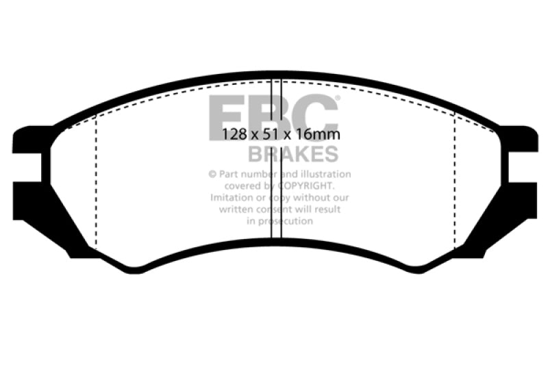 EBC 91-93 Nissan NX 2.0 (ABS) Yellowstuff Front Brake Pads