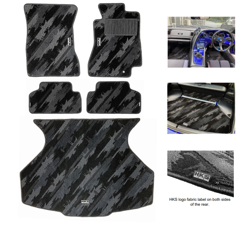 HKS FLOOR MATS JZA80 FULL SET OCT RHD