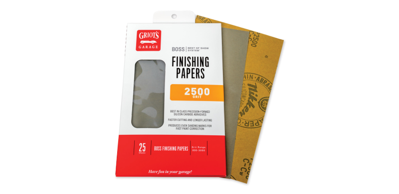 Griots Garage BOSS Finishing Papers – 2500 g – 5,5 Zoll x 9 Zoll (25 Blatt)