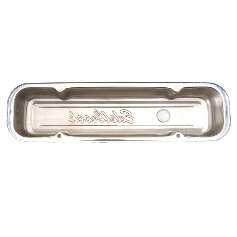 
                      
                        Edelbrock Valve Cover Signature Series Pontiac 1962-1979 301-455 CI V8 Low Chrome
                      
                    