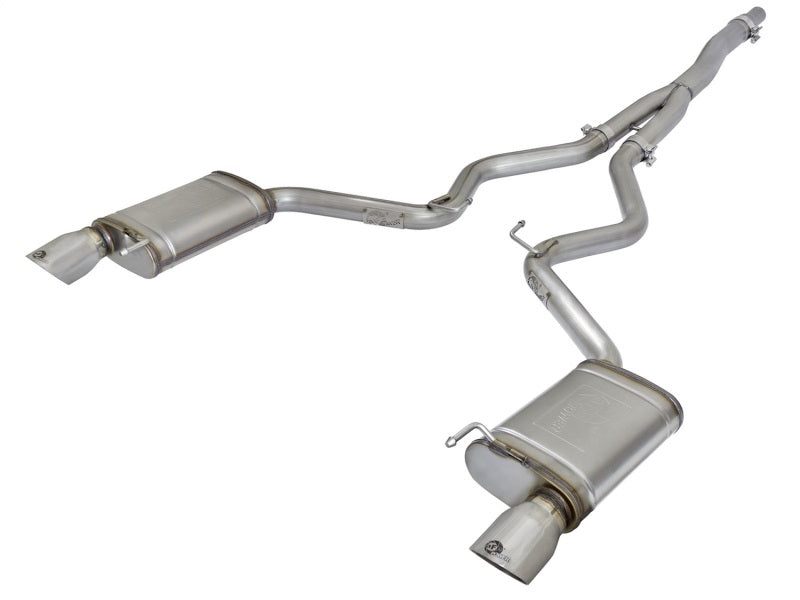Układ wydechowy Cat-Back aFe MACHForce XP SS-304 EXH z polerowanymi końcówkami do Forda Mustanga EcoBoost 2.3L (15-16)