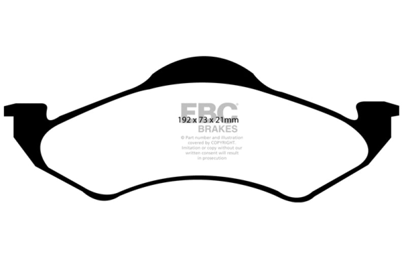 EBC 00-02 Dodge Dakota 2WD 2.5 Greenstuff Front Brake Pads